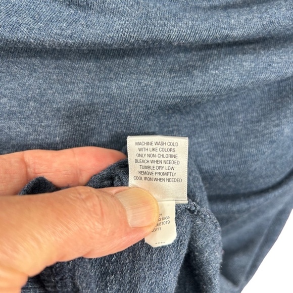 Converse One Star Navy Blue Long Sleeve Sweatshirt Dress Size XL - Picture 6 of 8